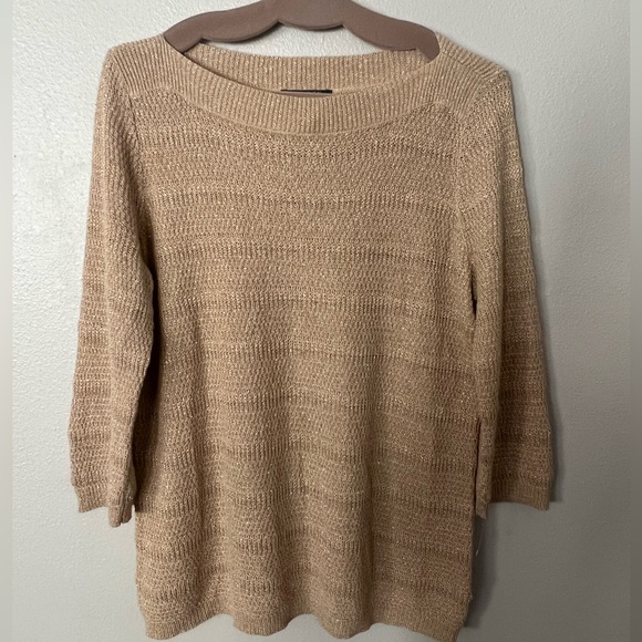 Lauren Ralph Lauren Linen-Cotton Blend Metallic Pullover Sweater, Size 1X - Picture 2 of 5